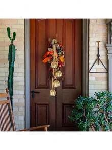 Decorative Bells, Christmas Decorative Bells, Metal Indoor And Outdoor Blessing Bells, 4-Piece Sets Of Harmony Bells, Vintage Handmade And Rustic Lucky Christmas Bells Hang On The String Home Decor Christmas Decorations Room Decor Winter Christmas Decorations Home Christmas Gifts Christmas Decor - Multicolor - View 4