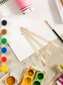 1 件桌面小型木质展示画架，适用于 A3 A4 A5 A6 黑板婚礼标志海报生日派对照片备忘录图片画纸架 - 彩色 - 查看 6