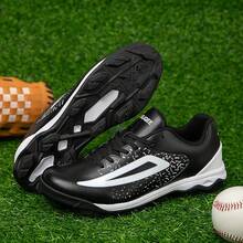 Men's Exclusive Professional Baseball Cleats Baseball Training Cleats Outdoor Shoes Anti-Skid Rubber Sole Cleats Outdoor Sports Cleats Shoes - Black and White - View 7