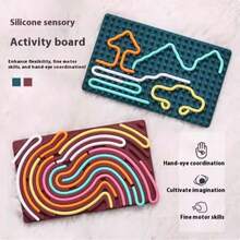 لوحة حسية سيليكونية إبداعية - لعبة تعليمية للأطفال - أداة إغاثة من التوتر بالتدوير والتحريك - تحفيز الإبداع - هدية عيد ميلاد - هدية جمع - هدية عطلة - متعدد الألوان - مشاهدة 4