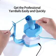Electric Yarn Ball Winder With USB Port - Perfect For Knitting Projects And Sewing Supplies - Blue - View 11