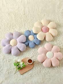 圣诞花形抱枕，柔软的雏菊抱枕，圣诞主题抱枕，可用于床边、沙发、椅子或地板装饰，适合客厅、卧室和沙发。Flo-Shawerped 装饰抱枕，送给朋友的完美圣诞礼物。 - 粉紅色米芯 - 查看 5