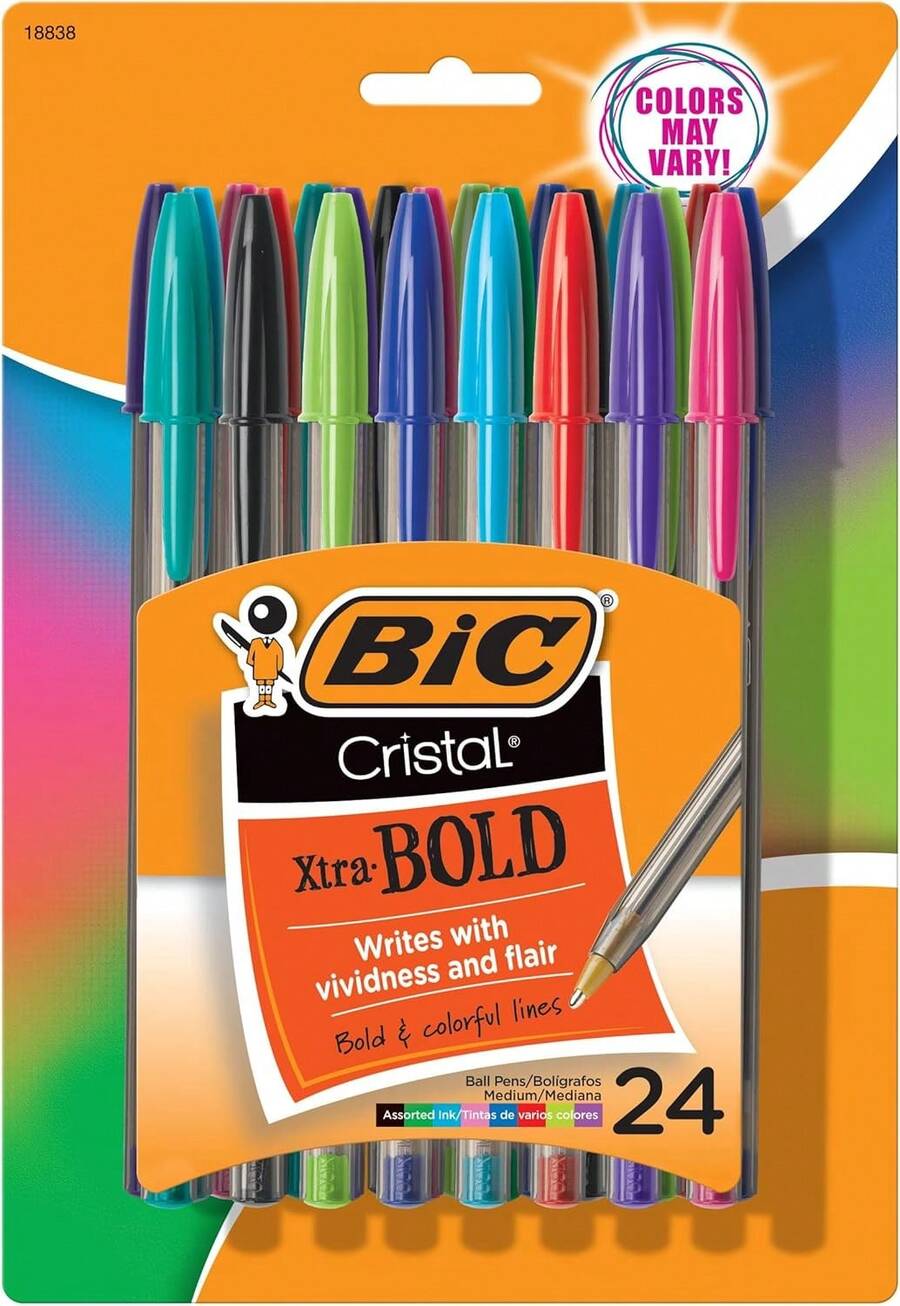 BIC Cristal Xtra Smooth Ballpoint Pen, Medium Point (1.0mm), Blue, 10-Count - 什錦 - 查看 1