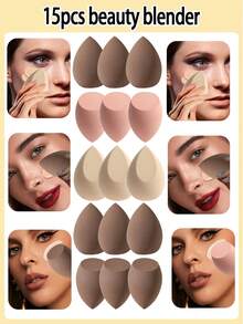 50 件化妆海绵搅拌器、化妆海绵套装、多色化妆海绵、粉底混合美容海绵、干湿两用化妆海绵、乳霜和粉末，打造完美妆容，不含乳胶的干湿粉底妆容，完美打底的粉底，适用于液体、乳霜和粉底，不含乳胶的两用化妆粉扑，适合所有肤质、化妆、便宜、房间装饰、梳妆台、旅行、卧室、化妆配件、粉扑、化妆搅拌器、粉扑、化妆海绵 - 彩色 - 查看 14