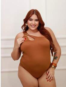 Body Plus Size Recorte Com Fivela Assimetrico Com Um  Toque Sofisticado e Moderno Elegante Para Qualquer Ocasiao