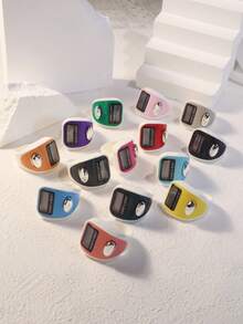 1pc Colorful Electronic Ring Counter, Portable Finger Ring Tally Counter With Long Battery Life, Multi-Channel Counting, Anti-Reset, Precise Digital Display