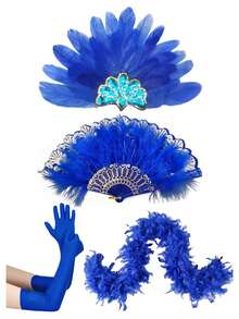 D EXCEED 1/2/3/4/6 Pcs Carnival Plumage Headband Lightweight Accessory For Parties Halloween Gifts Themed Events Durable Comfortable Flapper Headpiece Vibrant For Cosplay Celebrations - Multicolor - View 4
