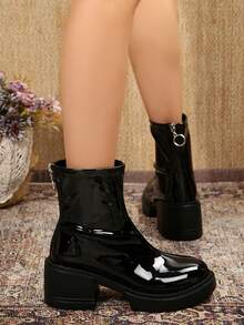 2-2025 Uniwersalne botki podwyższające dla kobiet o niskim wzroście, zamek błyskawiczny z tyłu, podeszwa na platformie, miękka skóra, jesień/zima