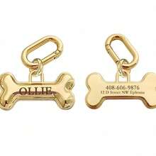 [Tùy chỉnh] Thẻ định danh chó thời trang, thẻ thú cưng hình xương vàng, có thể tùy chỉnh với tên chó, cũng có sẵn: Thẻ điện thoại, thẻ định danh mèo dạng trượt, thẻ thú cưng, mặt dây chuyền hình chân chó, món quà Giáng sinh hoàn hảo! - Nhiều màu - Xem 11