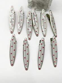 10 pièces Pinces à cheveux décontractées à pois, pinces à griffes, pinces à cheveux, barrettes, accessoires pour cheveux