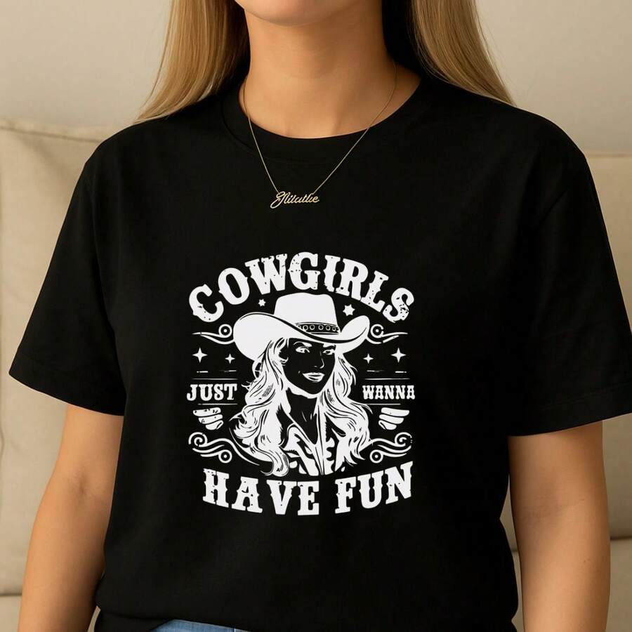 Camiseta Feminina Desenho Personagens Animado Amigos 100% Algodão Versátil Modelo Casual 2025 Envio Ja - Preto - Visão 1