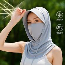 Máscara de Seda 45x40cm UV Protetor Bandana Todas Estações Do Ano Unissex Blindagem Facial - D.K.L - Multicolorido - Visão 4