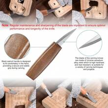 Aimall Wood Carving Kit, 10 PCS Wood Carving Set - Wood Carving Tools With Canvas Case,Sharp Cr-V 60 Steel Blades, Wood Chisel Sets For Beginners And Professionals