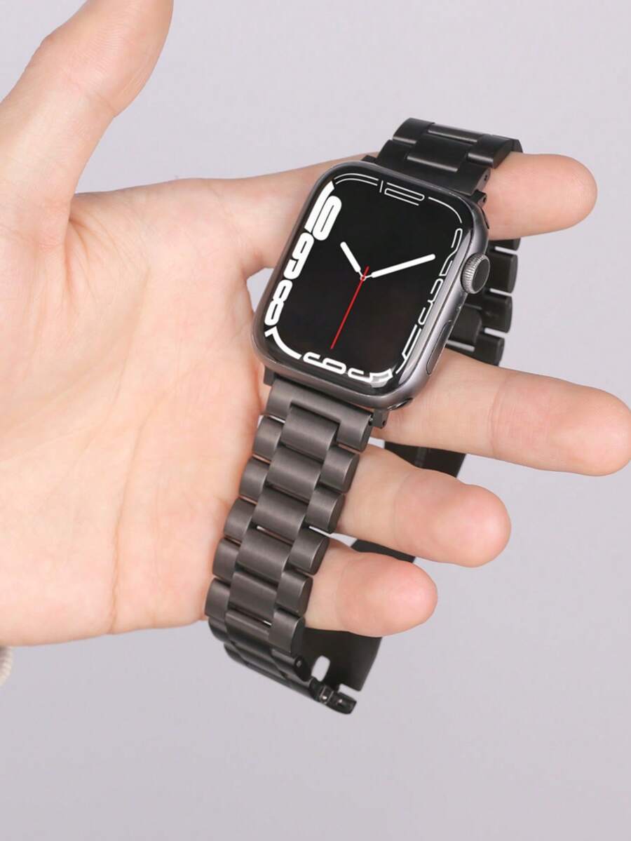 1条可调节时尚抗氧化不锈钢表带，兼容 38mm、40mm、41mm、42mm、44mm、45mm、46mm、49mm，适用于Series 11/10/9/8/7/6/5/4/3/2/1/SE，智能手表表带，配件，情人节礼物和女士礼物，智能手表表带