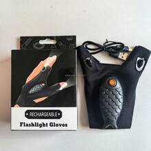 Multipurpose Rechargeable LED Flashlight Glove - Black - View 11