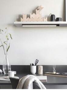 1 pieza Barra de luz LED con sensor de movimiento inalámbrico, luz de gabinete con sensor de movimiento, (10/20/30/50cm) para iluminación en cocina, dormitorio, gabinete, armario, escaleras, pasillo