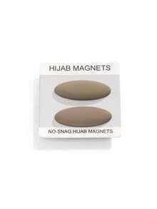 2个纯色锌合金穆斯林头巾磁性搭扣，强力磁铁，椭圆形拇指扣，不脱落橡胶涂层，适合女性日常佩戴，春夏秋冬四季皆宜。 - 橢圓形 - 查看 19