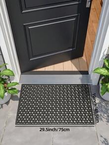 1件装 - 前门地垫，室外入口橡胶材质，迎宾地垫，加厚防滑，防水防尘，全天候适用于庭院入口、排水、节日装饰、房间入口装饰、浴室厨房装饰、厨房地毯 - 灰色 - 查看 12