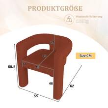 Ergonomic Armchair With Premium Teddy Pile, Unique Design, Maximum Comfort And Versatility The Modern, Multifaceted Armchair Is Robust, Stylish And Can Be Assembled In No Time - 棕色 - 查看 3