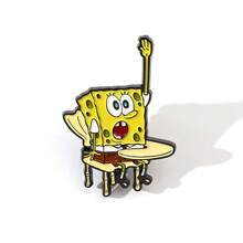 SPONGEBOB 海绵宝宝1/2件创意动漫海绵宝宝胸针创意派大星翻领别针金属珐琅徽章饰品背包服装配饰节日礼物圣诞节 - 均碼 - 查看 14