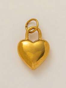 1件新款时尚不锈钢辣椒、马蹄铁、心形、五角星、太阳、贝壳造型吊坠，18K镀金，DIY饰品配件，可作项链、手链、钥匙扣，易于搭配，也可作为精致吊坠佩戴。 - 金色 - 查看 10