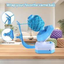 Electric Yarn Ball Winder With USB Port - Perfect For Knitting Projects And Sewing Supplies - Blue - View 5