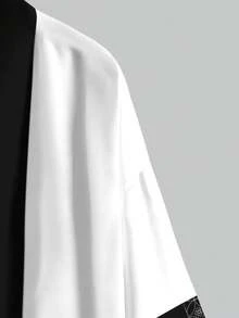 Men's Casual Open Cardigan, Chinese Style Hanfu Open Cardigan, Casual Summer Clothing - White - View 6