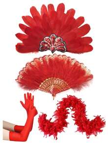 D EXCEED 1/2/3/4/6 Pcs Carnival Plumage Headband Lightweight Accessory For Parties Halloween Gifts Themed Events Durable Comfortable Flapper Headpiece Vibrant For Cosplay Celebrations - Multicolor - View 13
