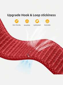 运动型表带，兼容男女款 ，尺寸：40mm、41mm、38mm、42mm、46mm、44mm、45mm、49mm；编织弹力尼龙表带，兼容 Series 11、10、9、8、7、6、5、4、3、2、1、SE、Ultra、3、2、1。 - 紅色 - 查看 4