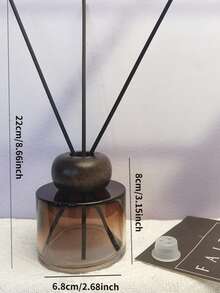 1 件装无焰藤条香薰精油补充瓶，山毛榉木盖，酒店/家居香薰容器 - 彩色 - 查看 11