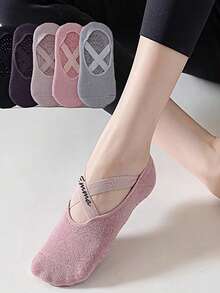 Personalisierte Yoga-Socken für Damen, Silikon Anti-Rutsch Tanz-Sport-Socken, Damen Yoga-Socken mit Gummigriff ohne Rutschgefahr, Damen Yoga-Socken - Silikon Anti-Rutsch, weich, bequem für Fitness, Pilates, Tanzen, Indoorsport