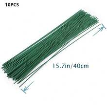 100 ساق زهور خضراء، مواد حرفية لصنع الزهور DIY سلك حديد مقاوم للماء، مناسبة لديكورات عيد الفصح وعيد الأم والكريسماس وعيد الحب وباقات الزفاف DIY والإكسسوارات لترتيب الزهور - متعدد الألوان - مشاهدة 12