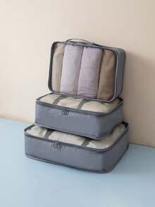 1-3pcs Set Packing Cubes Packing CubesTravel Storage Bag Foldable Luggage Packing Organizers Luggage Organizer Bags Set For Travel Accessories Clothes Storage Bag For Man & Women Travel Organizer For Clothes Luggage Storage Bag Set Packaging Bag For Cruise Holiday Beach Vacation Stuff Summer Travel Essentials For Ladies Woman Suitcase Underwear Bag Room Decor