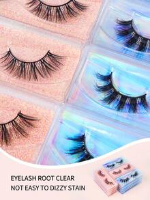 MAGEFY 20/40 Pairs Natural Crossing Full Effect Mixed False Eyelashes, Delicate Daily Wear, Cartoon Style, Travel Essential, New Year Gift, Christmas Eyelash Gift Box, Date Gift (For Women), Girlfriend, Wife, Mother, Birthday Gift, Party Gift, Gift Box Packaging - Black - View 12