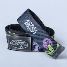 Chronic Mushroom Belt With Tag World Metal Buckle In Black - 黑色 - 查看 5