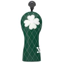 Fresh Green Mesh-Patterned Four-Leaf Clover Wooden Putter Head Cover - Premium Golf Accessory | Ideal For Young Nature-Loving Golfers & Family Players - أخضر - مشاهدة 5