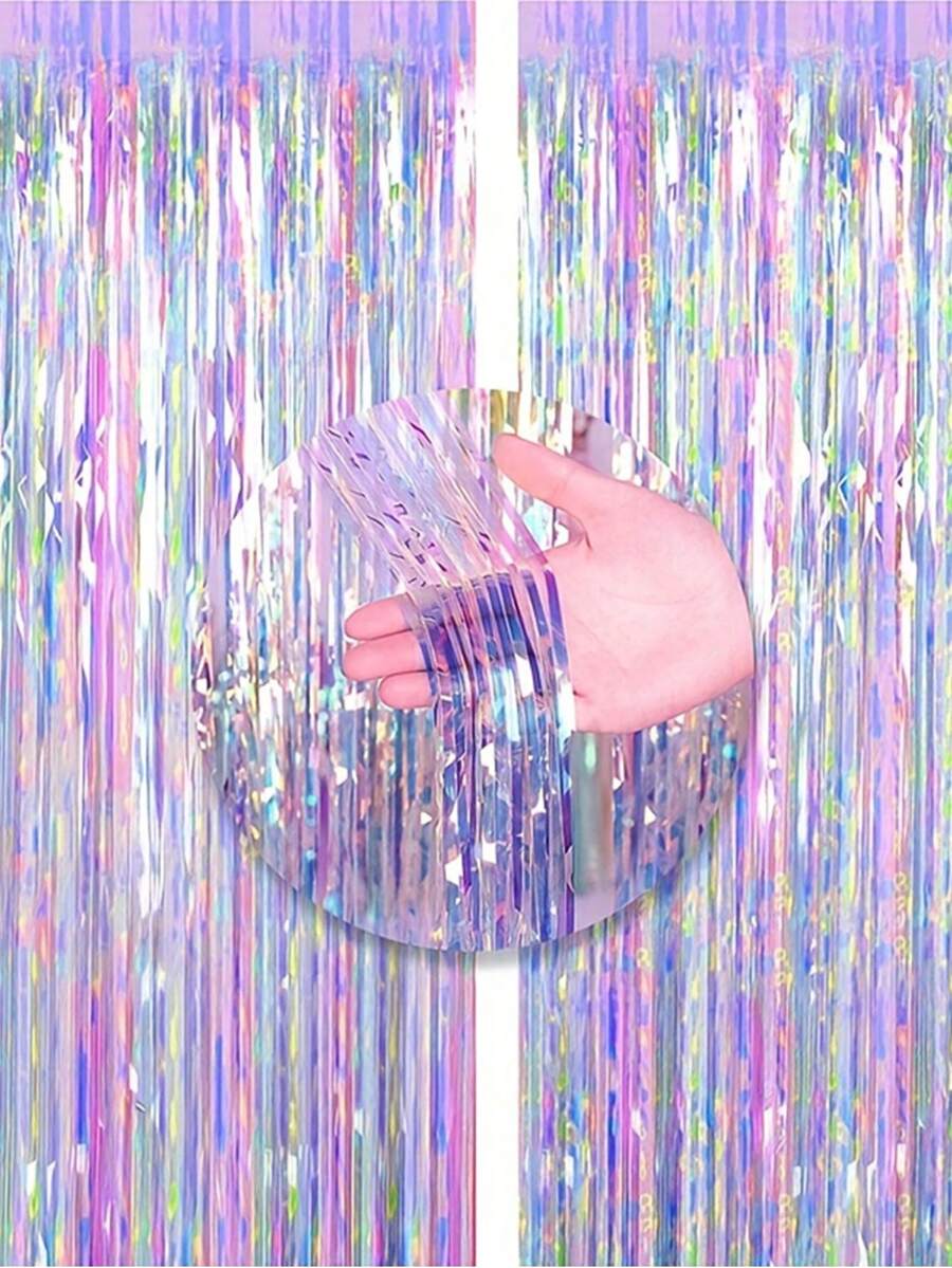 A Colorful Purple Rain Ribbon Backdrop, Perfect For Party Backdrops, Home Decor, Holiday Decorations, Party Supplies, Holiday Arrangements, And Scene Decorations.