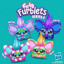 Hasbro Furby Furblets Star-Lee Mini Friend, 45+ Sounds, Galaxy Music, Speaks Only Furbish, Electronic Plush Toys, Interactive Pets, Dark Blue, Back To School Gifts, Ages 6+