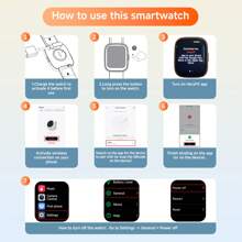 SIMSONLAB 1.83英寸高清大屏智能手表，男女通用，100多种运动模式，IP68级防水，24小时录像，语音助手，可自定义表盘，音乐控制，相机控制，手机定位 - 彩色 - 查看 12