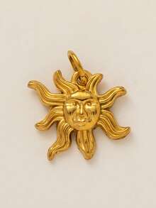 1件新款时尚不锈钢辣椒、马蹄铁、心形、五角星、太阳、贝壳造型吊坠，18K镀金，DIY饰品配件，可作项链、手链、钥匙扣，易于搭配，也可作为精致吊坠佩戴。 - 金色 - 查看 13