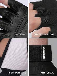 GOUNOD 健身护掌，男女适用，轻质健身手套，适合举重、骑自行车、锻炼、训练、引体向上和划船。