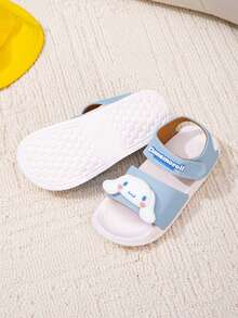 SANRIO &  &  卡通凉鞋，卡通鞋，儿童厚底休闲凉鞋，新款设计，运动沙滩风格，平底，可爱，透气防滑厚底拖鞋，适合室内家居浴室 - 藍色 - 查看 5