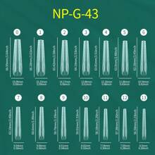 70/140件套双头美甲模具，适用于凝胶延长、多种形状的亚克力美甲，带法式线条，新手友好，快速制作美甲 - 無色 - 查看 12