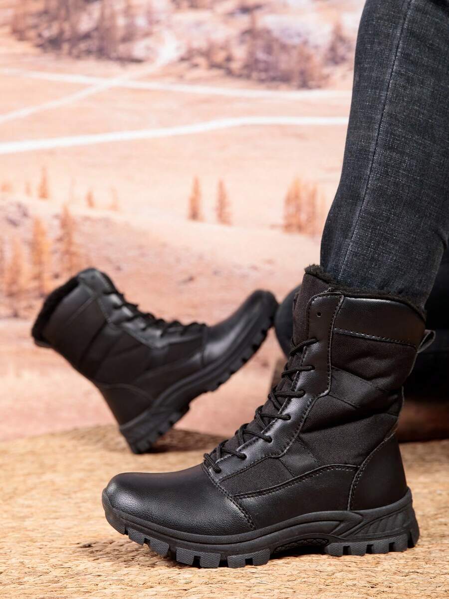 Winter New Men's Outdoor Hiking Boots, Trekking Boots, Training Shoes, High-Top Boots, Fashion Design Versatile Couple Styles