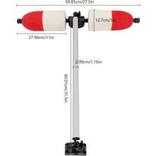 HaroldDol Kayak Outrigger Stabilizer, Kayak Stabilization System, Detachable Outrigger Float Sets, Boat Fishing Standing Float Stabilizer System Set, For Marine Boat Canoe - Red and White - View 4