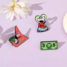 SpongeBob SquarePants 1/3 Chiếc Trâm Cài Áo Hoạt Hình Trẻ Em Hài Hước Đội Trưởng Eugene H. Giáp Cơ Bụng Krabs Ghim Tráng Men Huy Hiệu Kim Loại Trang Sức Quần Áo Ba Lô Phụ Kiện Quà Tặng Cho Bạn Bè - Một kích thước - Xem 7