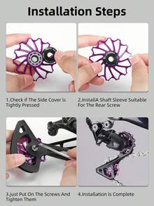 WEST BIKING Rueda guía de transmisión trasera de cerámica para bicicleta de montaña - Rueda tensora de aleación de aluminio con rodamiento Peilin de 11T/13T dientes