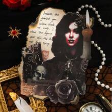 Gothic Washi Journal Stickers For Journaling, 30 Sheets Precut Large Halloween Stickers & 20 Scrapbook Aesthetic Goth Papers For Junk Journal Supplies, Scrapbooking, Collage, Bullet Journals, Planners, Art Crafts - Multicolor - View 4