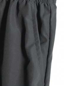 男士宽松透气休闲工装裤 - 舒适中腰抽绳慢跑裤，带翻盖口袋，纯色休闲裤适合户外活动，舒适的步行装备 - 灰色 - 查看 7