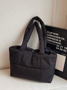 New Korean Style Rhombus Puff Shoulder Bag Tote Bag Large Capacity Handbag Niche Fashion Commuter - Multicolor - View 17